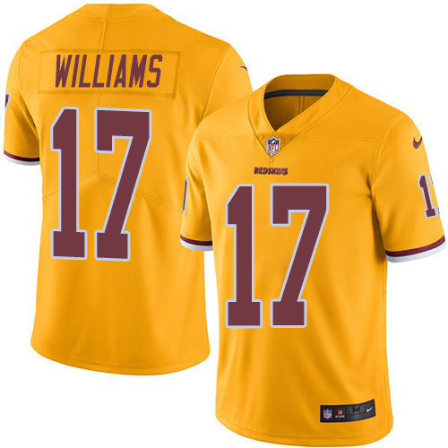 Men's Limited Doug Williams Nike Jersey Gold - #17 Rush NFL Washington Redskins